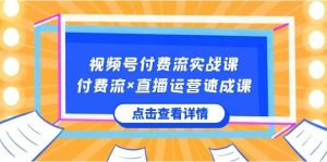 视频号付费流实战课，付费流×直播运营速成课，让你快速掌握视频号核心运..-宁率网络知识库