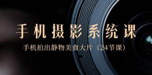 0基础-手机摄影系统课,手机拍出静物美食大片(24节课)-宁率网络知识库