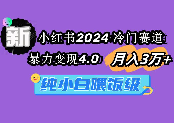 小红书2024冷门赛道 月入3万+ 暴力变现4.0 纯小白喂饭级-宁率网络知识库