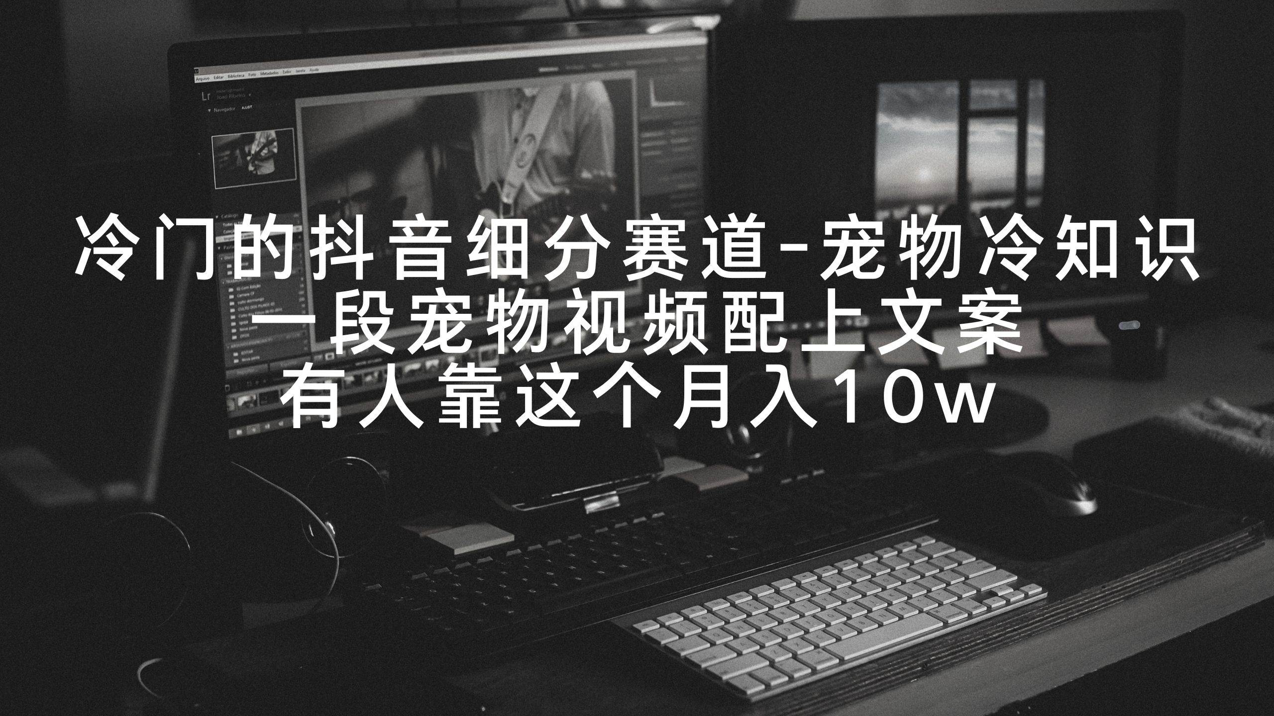冷门的抖音细分赛道-宠物冷知识，一段宠物视频配上文案，有人靠这个月入10w-宁率网络知识库