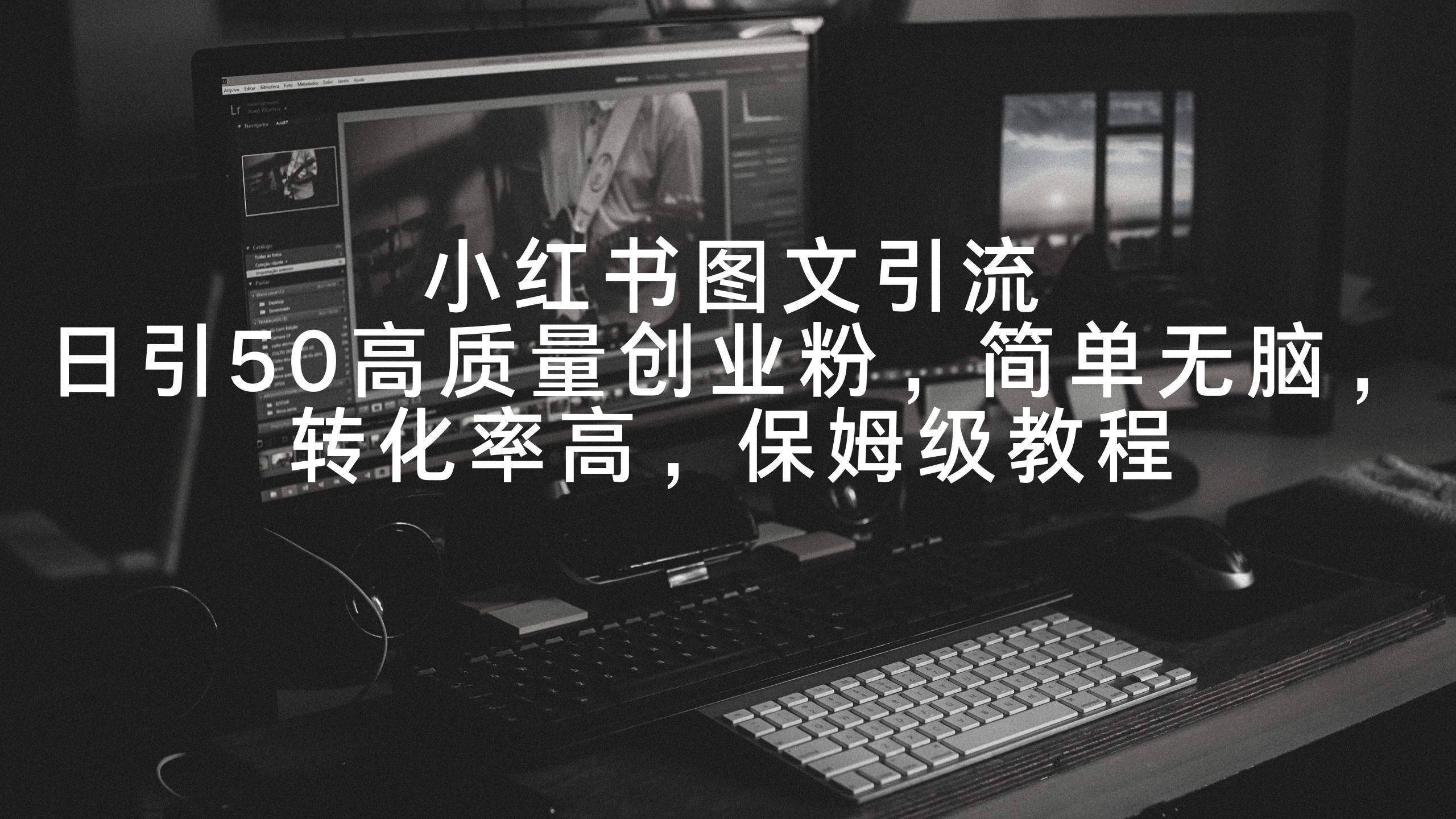 小红书图文引流，日引50高质量创业粉，简单无脑，转化率高，保姆级教程-宁率网络知识库