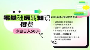 0基础知识付费玩法 小白也能日入500+ 实操教程-宁率网络知识库