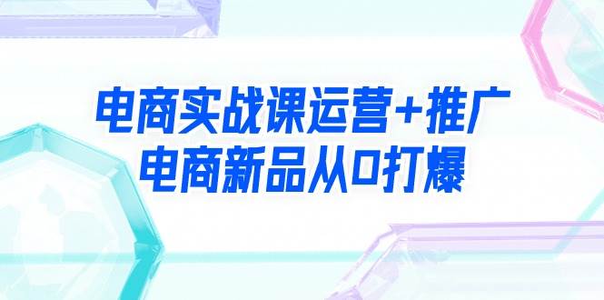电商实战课运营+推广，电商新品从0打爆（99节视频课）-宁率网络知识库