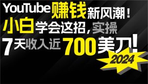 2024 YouTube赚钱新风潮！小白学会这招，7天收入近7百美金！-宁率网络知识库
