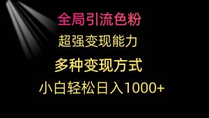 全局引流色粉 超强变现能力 多种变现方式 小白轻松日入1000+-宁率网络知识库