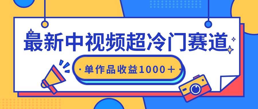 最新中视频超冷门赛道，轻松过原创，单条视频收益1000＋-宁率网络知识库