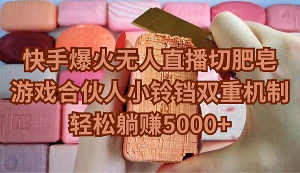 快手爆火无人直播切肥皂，游戏合伙人小铃铛双重机制，轻松躺赚5000+-宁率网络知识库