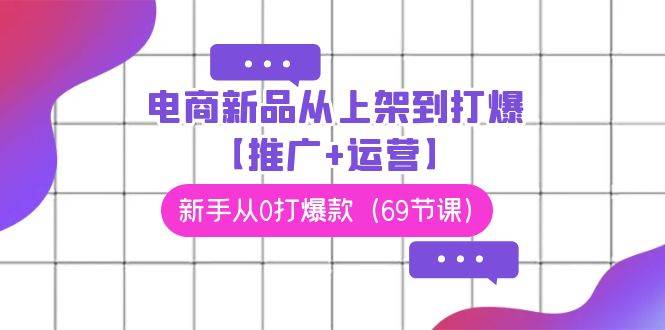 电商 新品从上架到打爆【推广+运营】，新手从0打爆款（69节课）-宁率网络知识库