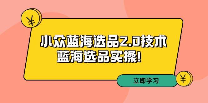 拼多多培训第33期：小众蓝海选品2.0技术-蓝海选品实操！-宁率网络知识库