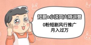 短剧+小说风火特训营，0粉短剧风行推广，月入过万（102节课）-宁率网络知识库