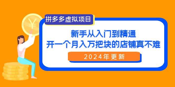 拼多多虚拟项目：入门到精通，开一个月入万把块的店铺 真不难（24年更新）-宁率网络知识库