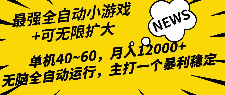 2024最新全网独家小游戏全自动，单机40~60,稳定躺赚，小白都能月入过万-宁率网络知识库