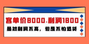 某付费文章《客单价8000.利润1800.虽然利润不高，但是不怕退货》-宁率网络知识库