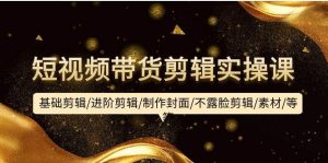 短视频带货剪辑实操课：基础剪辑/进阶剪辑/制作封面/不露脸剪辑/素材/等等-宁率网络知识库