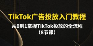TikTok广告投放入门教程,从0到1掌握TikTok投放的全流程(8节课)-宁率网络知识库