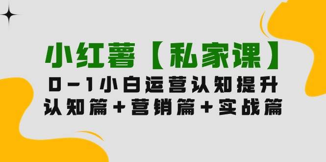 小红薯【私家课】0-1玩赚小红书内容营销，认知篇+营销篇+实战篇（11节课）-宁率网络知识库