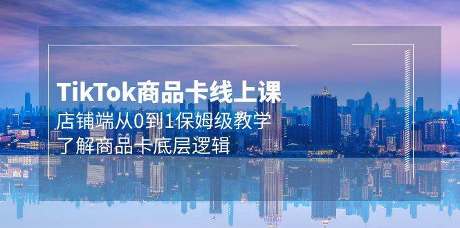 Tk商品卡线上课，店铺端从0到1保姆级教学，了解商品卡底层逻辑（20节）-宁率网络知识库