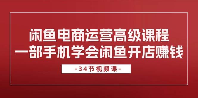 闲鱼电商运营高级课程，一部手机学会闲鱼开店赚钱（34节课）-宁率网络知识库