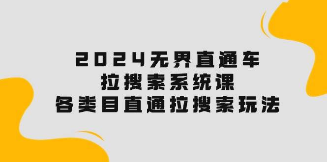 2024无界直通车·拉搜索系统课：各类目直通车 拉搜索玩法！-宁率网络知识库