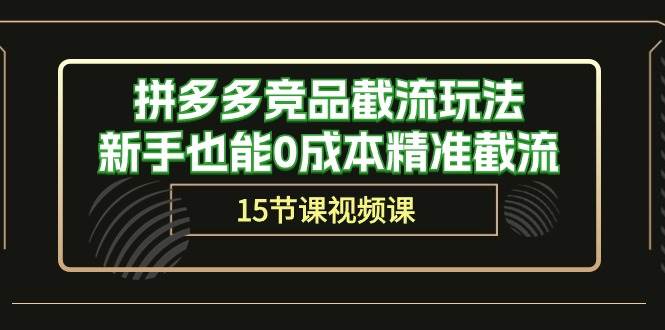 拼多多竞品截流玩法，新手也能0成本精准截流（15节课）-宁率网络知识库