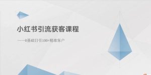 小红书引流获客课程:0基础日引100+精准客户-宁率网络知识库