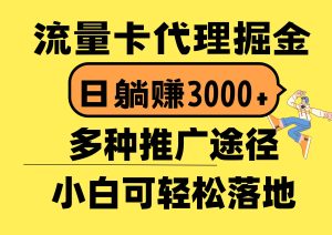 流量卡代理掘金，日躺赚3000+，首码平台变现更暴力，多种推广途径，新…-宁率网络知识库