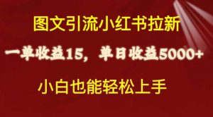 图文引流小红书拉新一单15元,单日暴力收益5000+,小白也能轻松上手-宁率网络知识库