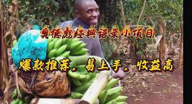 奥德彪经典语录小项目，爆款推荐，易上手，收益高-宁率网络知识库