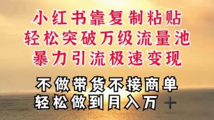 深层揭秘小红书，靠复制粘贴，一周突破万级流量池，无脑搬运，暴力引流…-宁率网络知识库