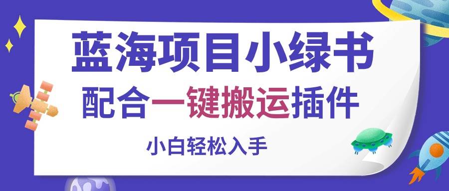 蓝海项目小绿书，配合一键搬运插件，小白轻松入手-宁率网络知识库