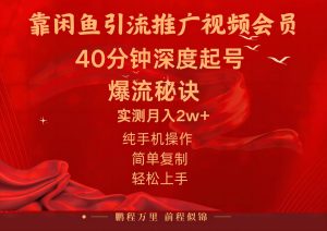 闲鱼暴力引流推广视频会员，能做到日入2W+，操作简单-宁率网络知识库