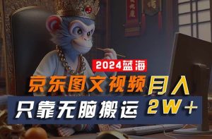 2024最新蓝海项目，只靠无脑搬运，不需要剪辑，有手就会，京东图文视频…-宁率网络知识库