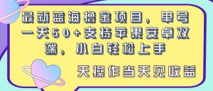 最新蓝海撸金项目，单号一天50+， 支持苹果安卓双端，小白轻松上手 当…-宁率网络知识库