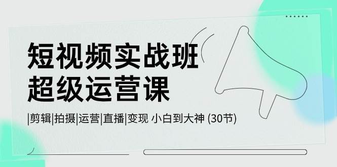 短视频实战班-超级运营课，|剪辑|拍摄|运营|直播|变现 小白到大神 (30节)-宁率网络知识库