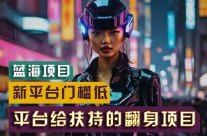 【蓝海项目】新平台无脑搬运，翻身项目 门槛低 小白也能轻松上手 日入500+-宁率网络知识库