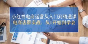 小红书电商运营从入门到精通课，电商店群实战，从0开始到学会-宁率网络知识库