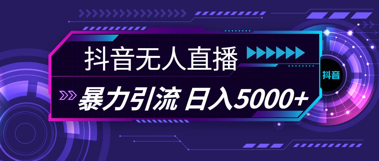 抖音无人直播，暴利引流，日入5000+-宁率网络知识库