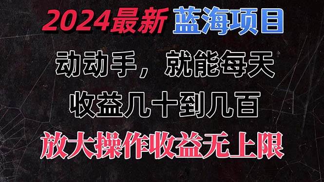 有手就行的2024全新蓝海项目，每天1小时收益几十到几百，可放大操作收…-宁率网络知识库