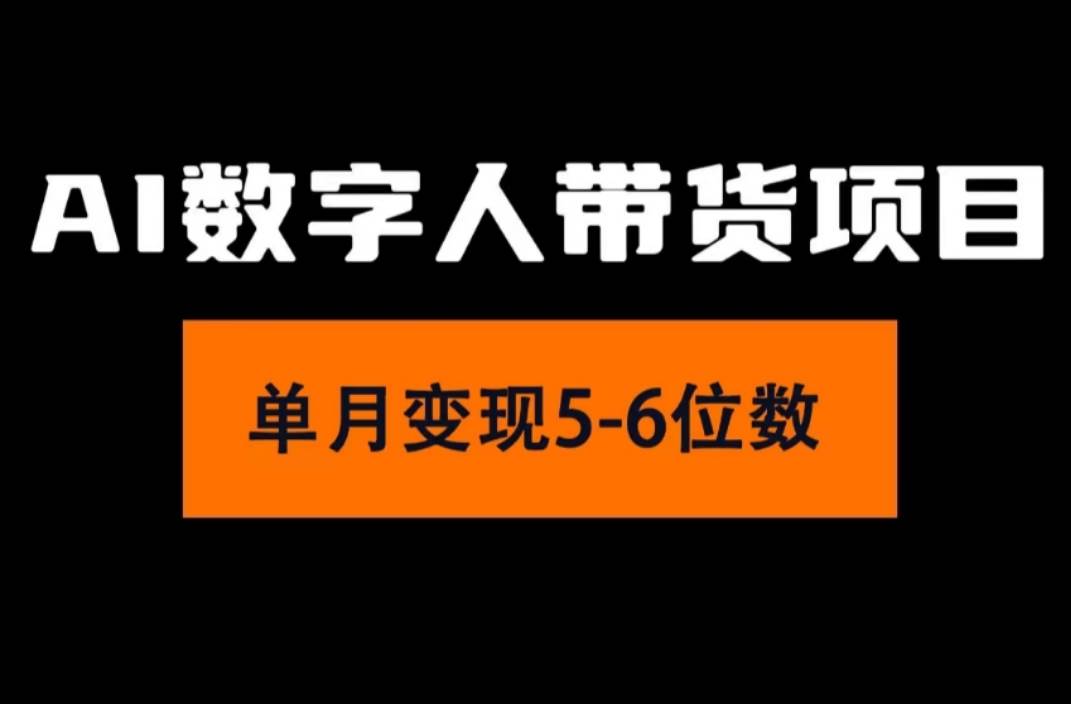 2024年Ai数字人带货，小白就可以轻松上手，真正实现月入过万的项目-宁率网络知识库