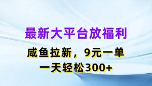 最新蓝海项目，闲鱼平台放福利，拉新一单9元，轻轻松松日入300+-宁率网络知识库