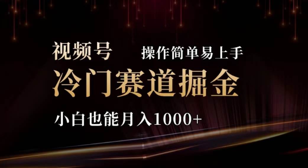 2024视频号冷门赛道掘金，操作简单轻松上手，小白也能月入1000+-宁率网络知识库