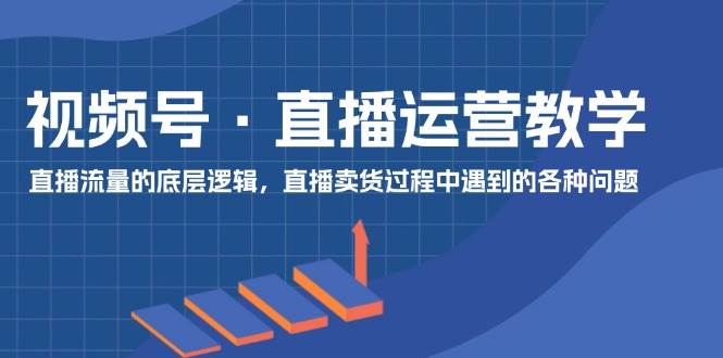 视频号 直播运营教学：直播流量的底层逻辑，直播卖货过程中遇到的各种问题-宁率网络知识库