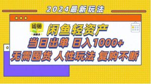 闲鱼轻资产  当日出单 日入1000+ 无需囤货人性玩法复购不断-宁率网络知识库