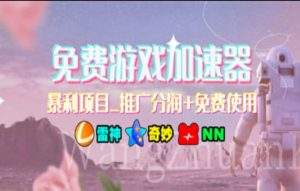 游戏加速器推广，一个月几百到几千的小项目，你看的上么？-宁率网络知识库