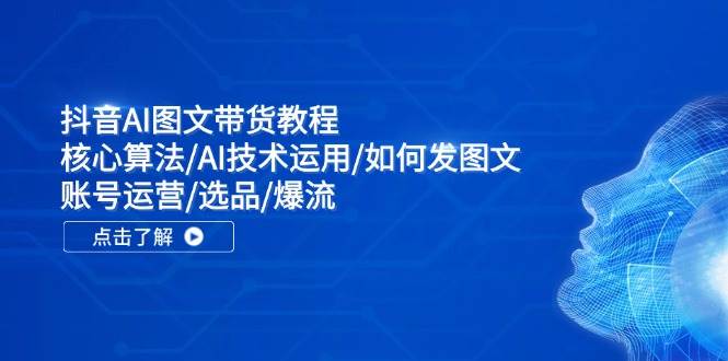 抖音AI图文带货教程：核心算法/AI技术运用/如何发图文/账号运营/选品/爆流-宁率网络知识库