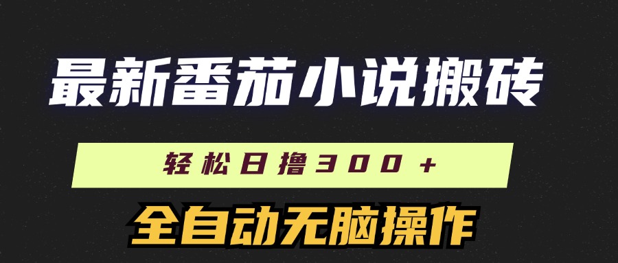 最新番茄小说搬砖，日撸300＋！全自动操作，可矩阵放大-宁率网络知识库