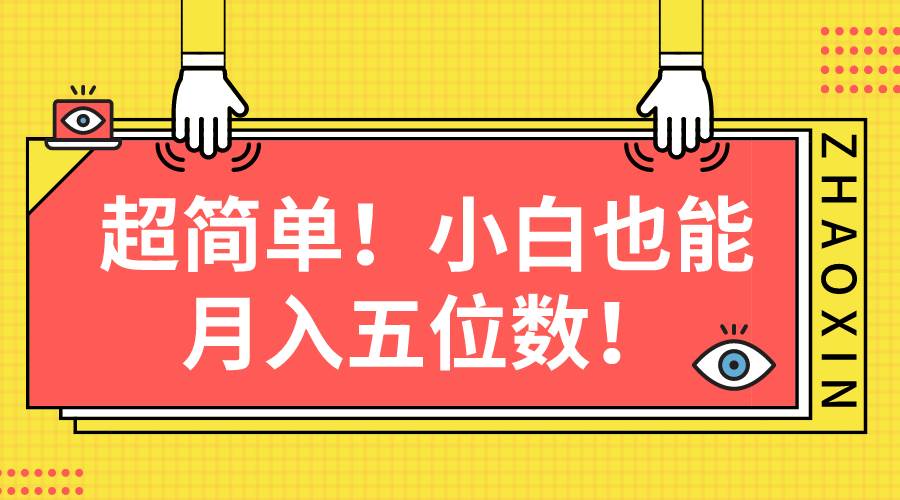 超简单图文项目！小白也能月入五位数-宁率网络知识库