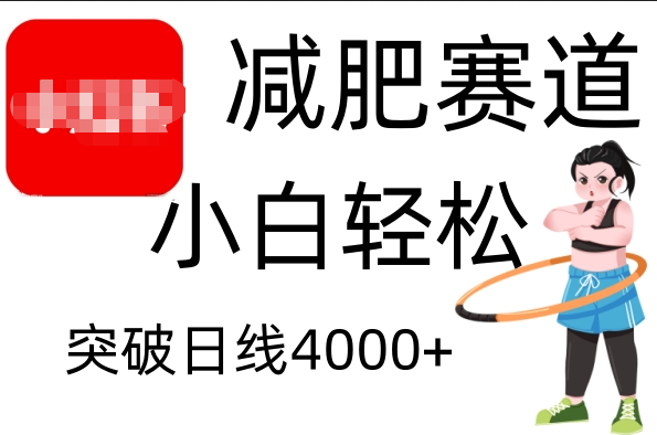 小红书减肥赛道，小白轻松日利润4000+-宁率网络知识库