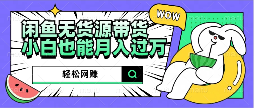 闲鱼无货源带货：轻松网赚，小白也能月入过万的秘密武器-宁率网络知识库