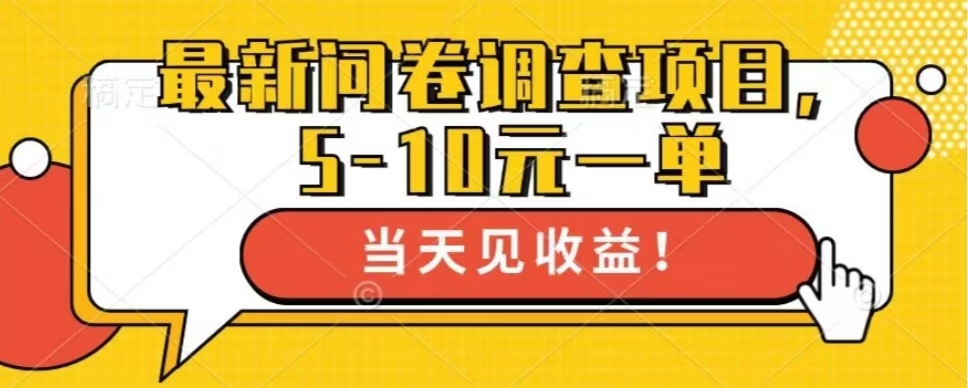 最新问卷调查项目，共12个平台，单日零撸100＋-宁率网络知识库